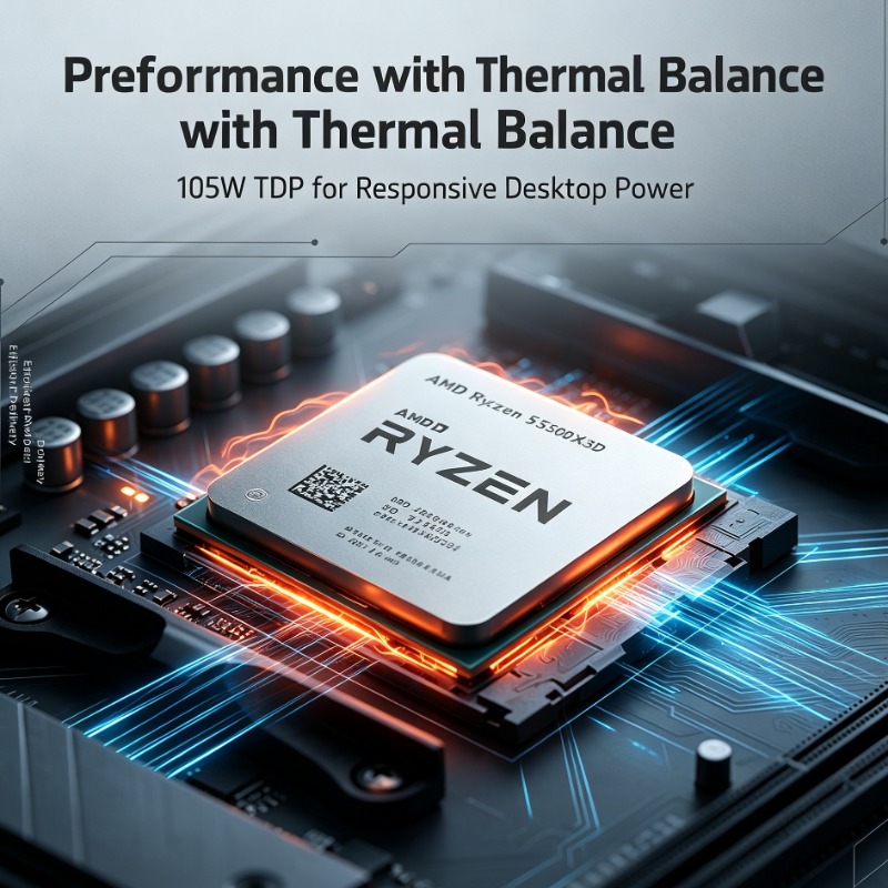 Esports Gaming Platform - AM4プラットフォームeスポーツCPU AMD 5500X3D デスクトップゲーミングプロセッサー 大容量96M L3キャッシュ