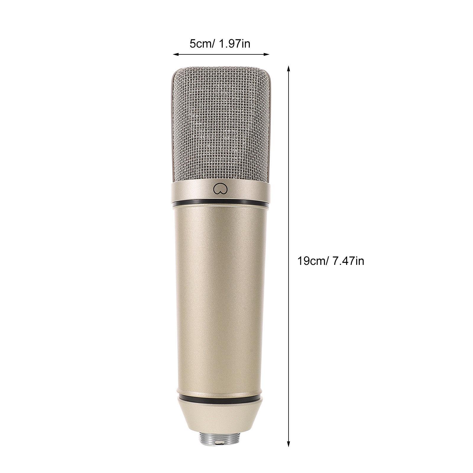 金属製XLRコンデンサーマイク本体ハウジング ストリーミング - Streaming Mic Condenser のレビューと価格