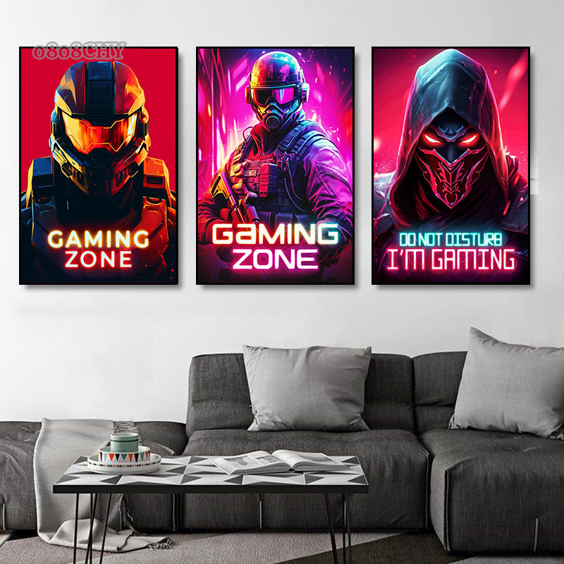 ドラゴンバスインスペースアーマーゲームゾーンキャンバスポスタ - Esports Gaming Zone のレビューと価格
