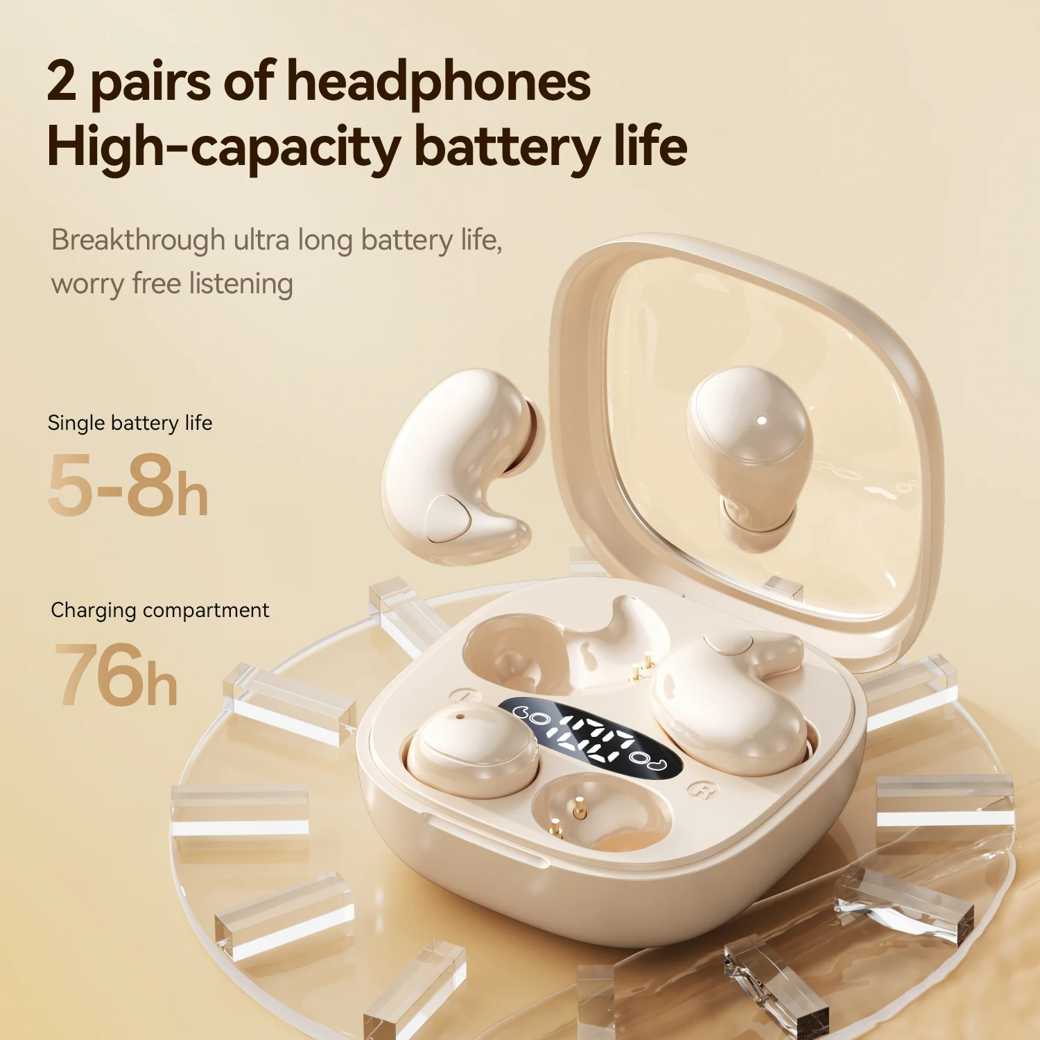 オープンイヤー型睡眠用イヤホン 2ペア ワイヤレスイヤホン  - Esports Gaming Headphones のレビューと価格
