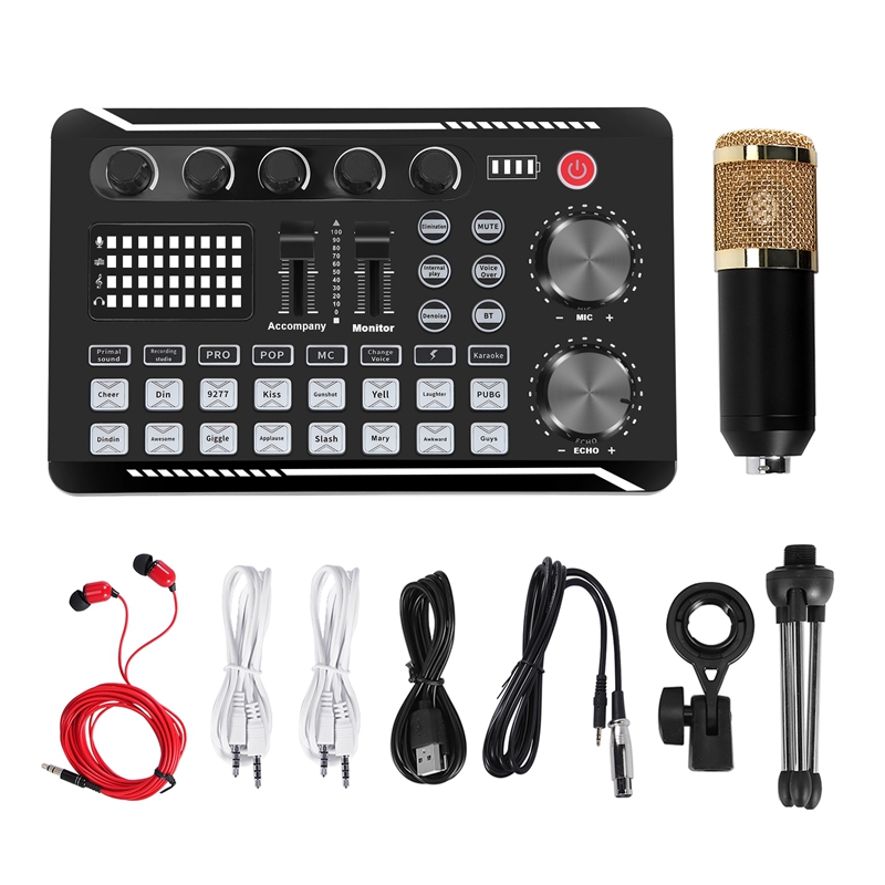 F998 サウンドカードキット、BM-800 マイクキット、 - Streaming Mic Condenser のレビューと価格