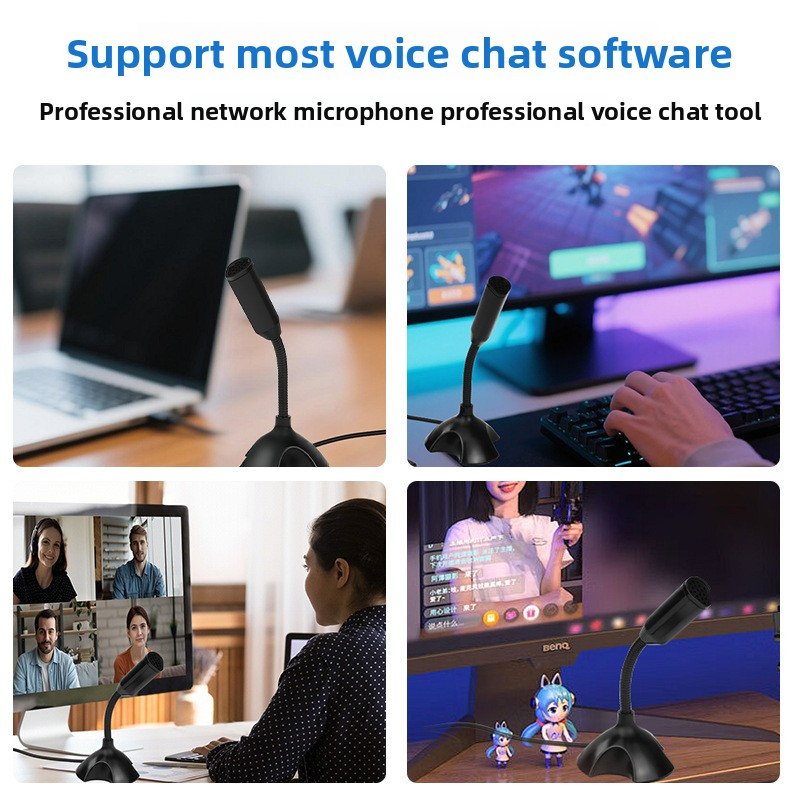 小型USBデスクトップコンピューターマイク360 °   回 - Streaming Mic Condenser のレビューと価格